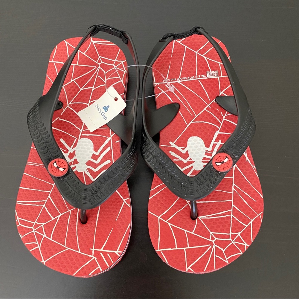 Baby Gap Junk Food Spiderman Flip Flops